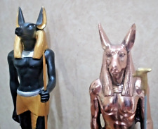2x13 inch: Ebros Anubis Egyptian God of afterlife Handmade Black & Gold Statue picture