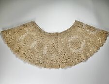 Antique Embroidered Ivory Lace Collar Edwardian Victorian Style Vintage Floral picture