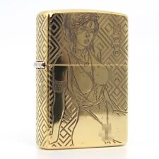 Zippo lighter NEW 204B Custom/ Sexy Girl #08 Four sides Carving Free 3 Gifts picture