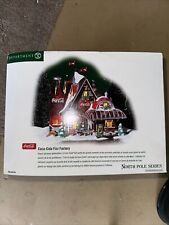 Retired Department 56 Coca Cola Fizz Factory North pole series Box 56754 lighted picture
