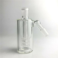 14mm Ash Catcher 45 Degree Glass Water Bong 45 degree Thick Pyrex Glass Bubbler picture