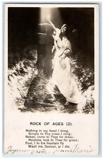 1906 Rock Of Ages Poem Girls Albany New York NY Antique RPPC Photo Postcard picture