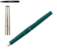 Vintage Geha 705 School Fountain Pen Green-Silver A-nib with label / 1982 - 1985 picture