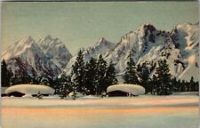 WY-Wyoming, Scenic Winter Reigns In The Tetons, Vintage Postcard picture
