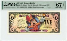 2008 $5 Disney Dollar Mickey ca. 1955 80th Anniv. PMG 67 EPQ (DIS147) picture