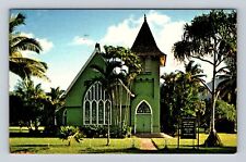 Kauai HI-Hawaii, Hanalei, Waioli Hui'ia Church, Antique Vintage c1984 Postcard picture