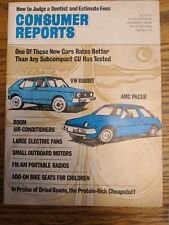 CONSUMER REPORTS VW RABBIT AMC PACER CAR MAGAZINE RARE VTG picture