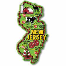 New Jersey Colorful State Magnet by Classic Magnets, 2.2
