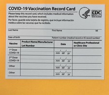 CDC COVID-19 Vaccination Blank Card Collector Use Only W/ TRACKING picture