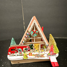 World Market Century House Mid-Century Modern A-Frame Illuminated Xmas House picture