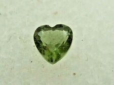 .116 carat Moldavite Faceted Heart Czech Republic Meteorite impact about 3x3x2mm picture