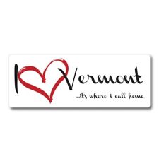 I Love Vermont, It's Where I Call Home US State Magnet Decal, 3x8 Inches picture