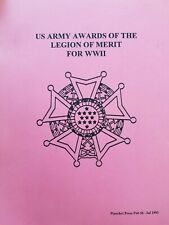WW II US Army Medal LoM Legion of Merit Award Book Planchet Press picture