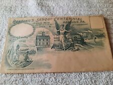 1898 READING, PA Sesqui-Centennial ENGRAVED ENVELOPE Berks County,  PA BEAUTIFUL picture