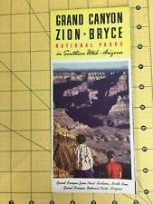 Vintage Brochure Grand Canyon Zion Bryce National Parks Southern Utah Arizona 49 picture