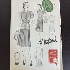 Vintage 1930s Butterick 1350 Dress or Skirt + Top Sewing Pattern 14 XS/S UNCUT picture