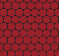 2 yds Designtex Loop to Loop Red & Black Dot Upholstery Fabric 3467-301 EO picture