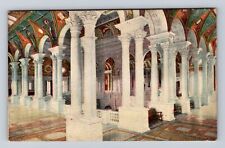 Washington DC- The Hall Of Columns Of The Library Of Congress, Vintage Postcard picture