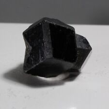 28.05ct Black Mali Garnet on Prehnite Crystal Gem Mineral Melanite Africa 101 picture