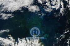 PHYTOPLANKTON BLOOM OFF NORTHEAST ICELAND AUGUST 2014 4X6 PHOTO picture