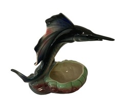 Fish Marlin Sailfish Planter Vintage Retro Preowned 11” picture