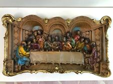 Vintage Last Supper Resin 3-D Wall Plaque, 28 3/4