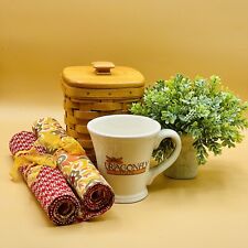 LONGABERGER 1998 Small Spoon Basket, WAVERLY Placemats & Dragonfly Mug * picture