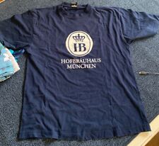 Hofbrau Beer Hofbraus Munchen Black W/ White Lettering Graphic T Shirt Large picture