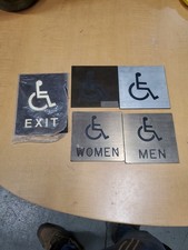 1× Of Each Men + Female Handicap Sign 2× Handicap Signs 1× Handicap Exit Sign picture