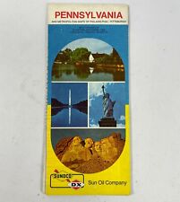 Vintage 1973  SUNOCO Gas Sun Oil   Pennsylvania  Road Map  picture