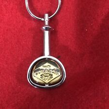 Corazon Tequila De Agave Spinner Keychain Two Tone Metal Spinning Keyring Gift  picture