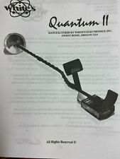 QUANTUM II  WHITES METAL DETECTOR DETECTING MANUAL NEXT DAY SHIPPING picture