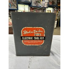 Vintage Black & Decker Metal Tool Box. ELECTRIC TOOL KIT, Hangable, Full picture