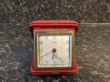 Vintage Florn Travel Alarm Clock - Red Case German picture