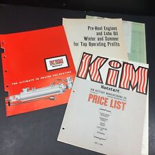 Vintage 1969 Kim Hotstart Engine Pre-Heater Brochure & Price List 1960's picture