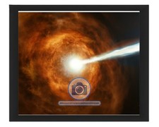 GAMMA RAY BURST IN DISTANT BRIGHT GALAXY 8X10 FRAMED PHOTO picture
