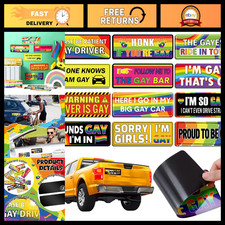 12 Pcs Funny Rainbow Car Magnets - Bumper Stickers, Prank Gifts for LGBTQ+ picture