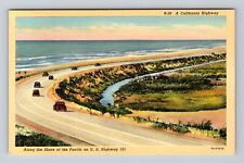 CA-California, Along The Shore Of The Pacific On US Highway, Vintage Postcard picture