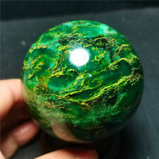 RARE 450G Natural African Green Emerald Jasper Crystal Ball Healing WD1246 picture