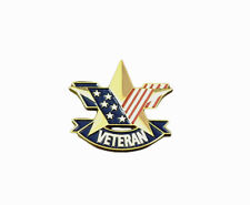 Deluxe Gold Star Veteran USA flag hat lapel pin Veteran's Day Military LHP7237GD picture