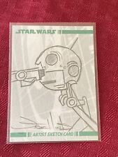 Topps Star Wars Sketch Card 1/1 Artist dwarf spider droid trade federation picture