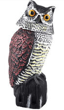 Bird Owl to Frighten Birds,Fake Owl Statue Decoy,Plastic Owl Scarecrow with Rota picture