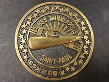 USS Minneapolis Saint Paul Submarine SSN 708 Brass Plaque picture