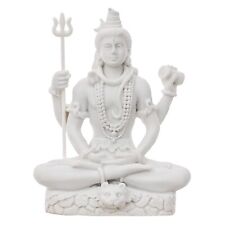Polyresin Lord Shiva Statue -White (Pack of 1) picture