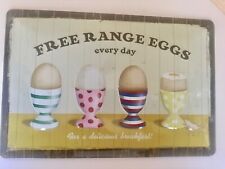 Tin Nostalgic Art Free Range Eggs Sign 8