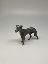 Stunning Vintage Pewter Hunting Greyhound Figurine Dog 3.5” picture