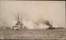 German Navy Naval Battleships SMS Westfallen & Nassau c1910 RPPC Postcard picture