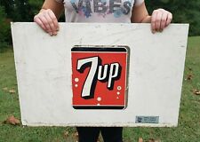 Vintage 7up Vending Machine Button Panel Advertising Sign 1970's 60's Metal picture