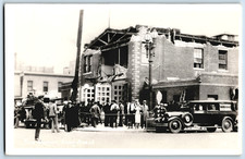 Long Beach CA 1933 Earthquake Fire Station Ruins RPPC Real Photo Postcard -892 picture