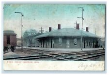 1908 Union Depot Station Railroad Train Orrville Ohio OH Posted Antique Postcard picture
